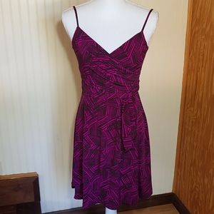 Banana Republic Strappy Ruffle Dress Geometric Print